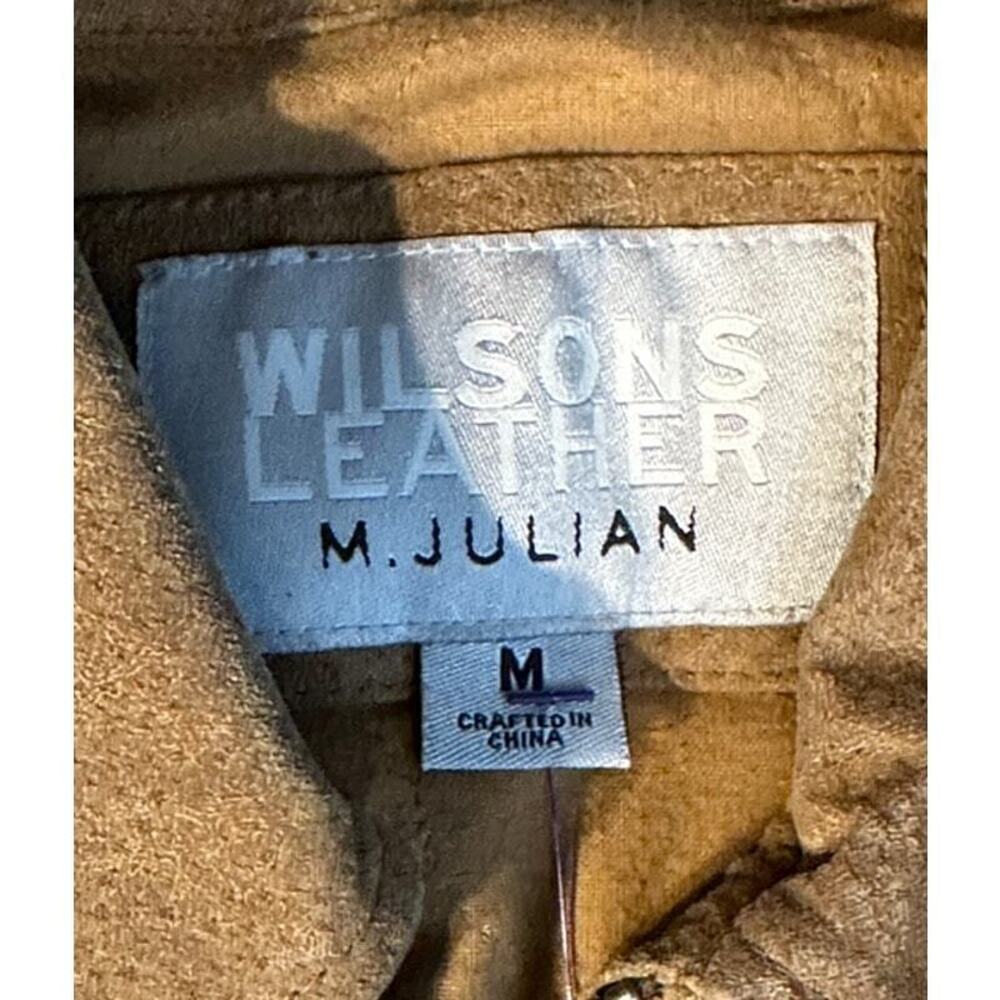 Wilson’s M Julian Leather Jacket Medium Tan Beige EUC - Picture 7 of 10